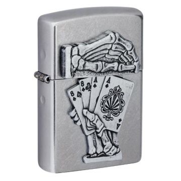 Zippo Dead Mans Hand Emblem Design Lighter